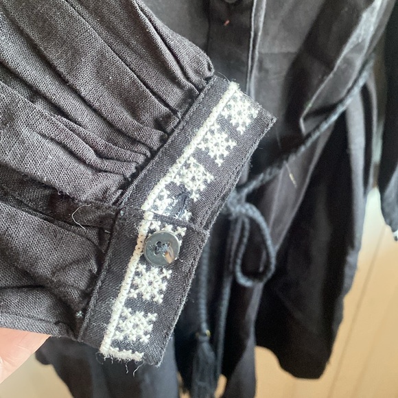 Scotch & Soda NWT Long Sleeve, Button Down Embroidered Cotton Linen Blend Dress - Picture 10 of 17